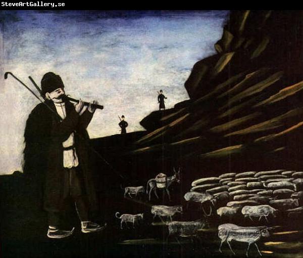 Niko Pirosmanashvili A Shepherd with His Flock